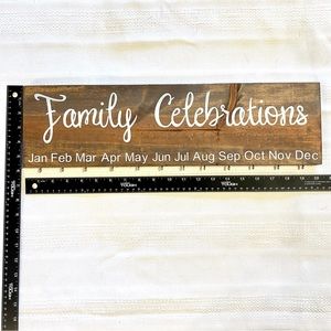 Family Celebrations Wall Decoration Birthday Calendar